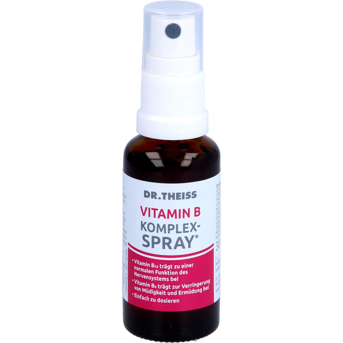 Dr. Theiss Vitamin B Komplex-Spray für eine normale Funktion des Nervensystems und zur Verringerung von Müdigkeit, 30 ml Solution