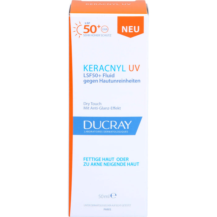 DUCRAY KERACNYL UV LSF 50+ Fluid gegen Hautunreinheiten, 50 ml Creme