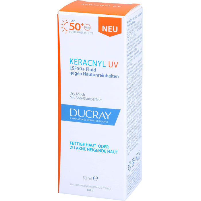 DUCRAY KERACNYL UV LSF 50+ Fluid gegen Hautunreinheiten, 50 ml Cream