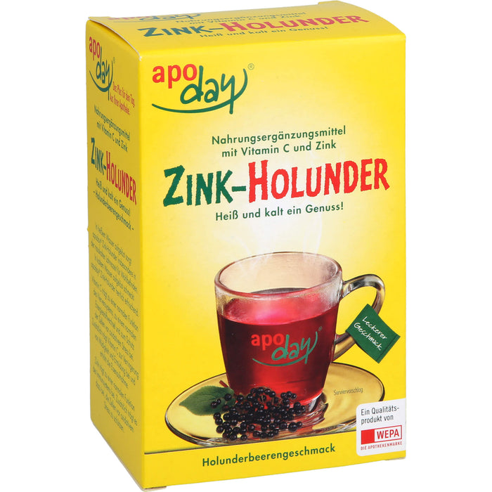 apoday Zink-Holunder + Vitamin C Pulver, 10 pcs. Sachets