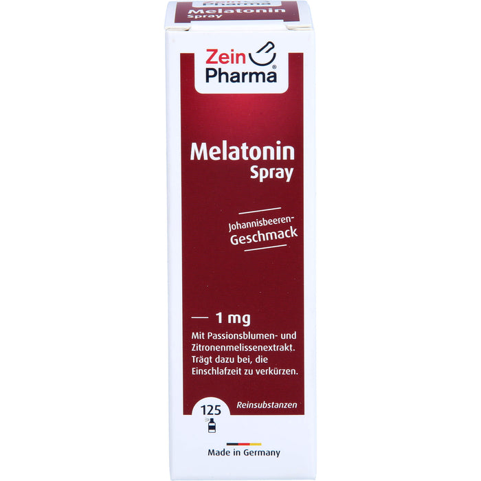 ZeinPharma Melatonin 1 mg Spray mit Johannisbeeren-Geschmack, 25 ml Lösung
