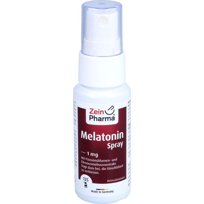 ZeinPharma Melatonin 1 mg Spray mit Johannisbeeren-Geschmack, 25 ml Lösung