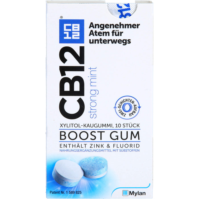 CB12 Boost Strong Mint Xylitol-Kaugummi, 10 St. Kaugummi
