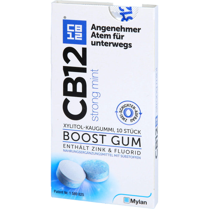 CB12 Boost Strong Mint Xylitol-Kaugummi, 10 St. Kaugummi