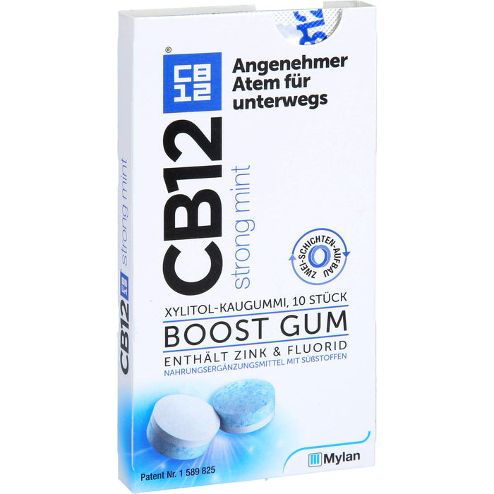 CB12 Boost Strong Mint Xylitol-Kaugummi, 10 St. Kaugummi