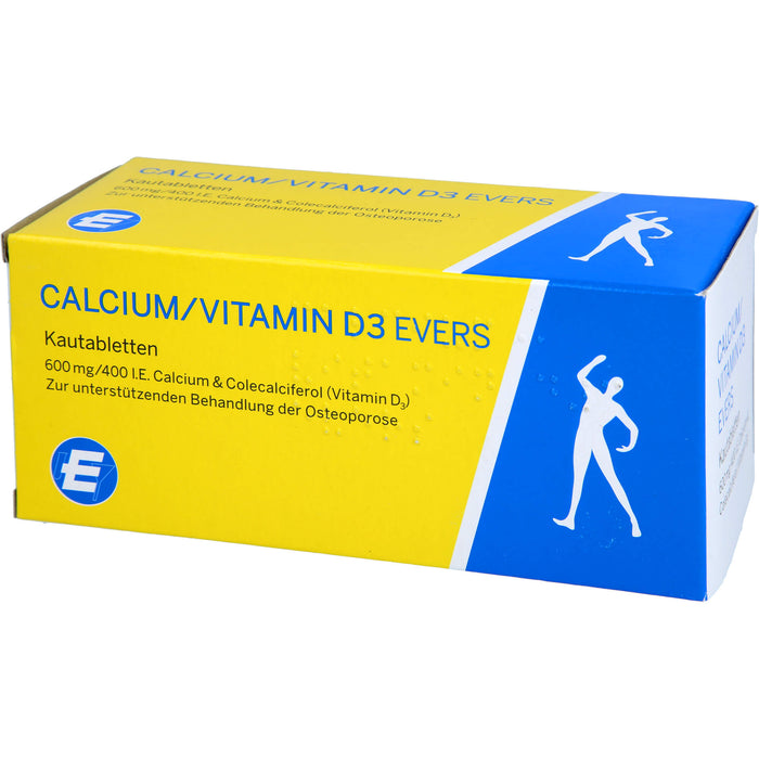 Calcium/Vitamin D3 Evers, 600 mg / 400 I.E Kautabletten, 100 St KTA