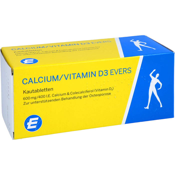 Calcium/Vitamin D3 Evers, 600 mg / 400 I.E Kautabletten, 100 St KTA
