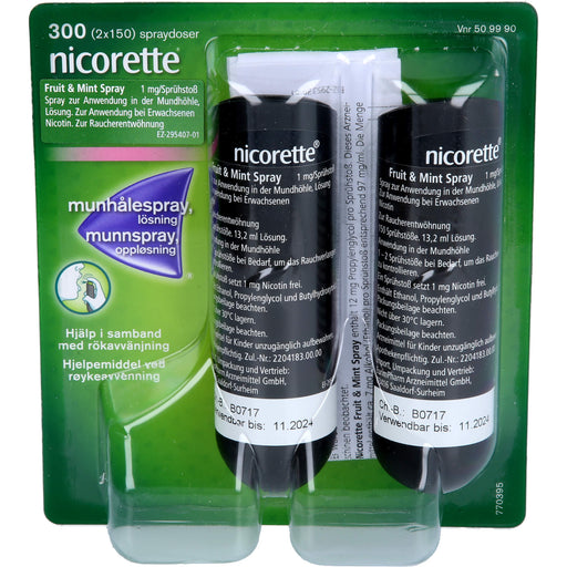 Nicorette Fruit & Mint Spray 1 mg/Sprühstoß, 2 St. Spray