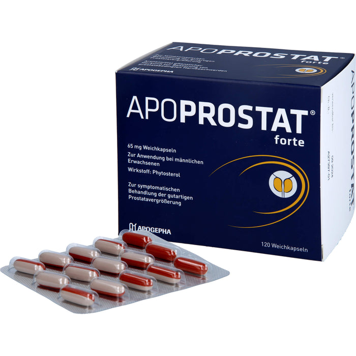 APOPROSTAT forte 65 mg Weichkapseln bei gutartigen Prostatavergrößerung, 120 pcs. Capsules