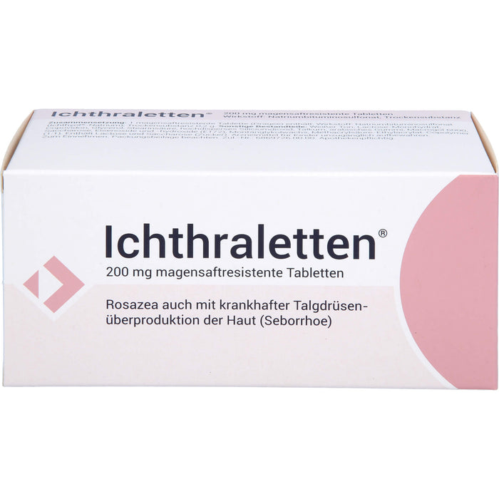 Ichthraletten 200 mg Tabletten bei Rosazea, 168 St. Tabletten