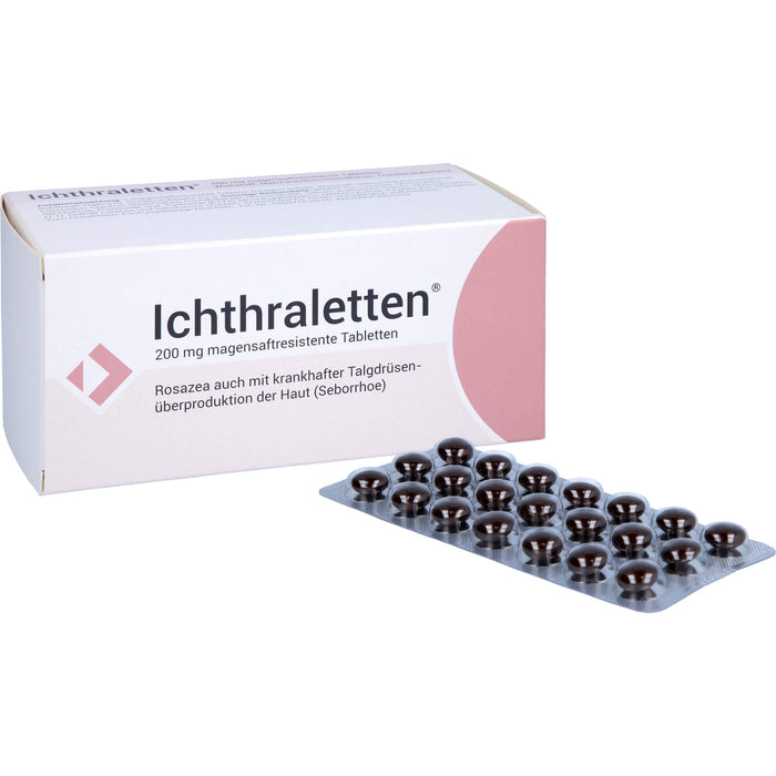 Ichthraletten 200 mg Tabletten bei Rosazea, 168 pc Tablettes