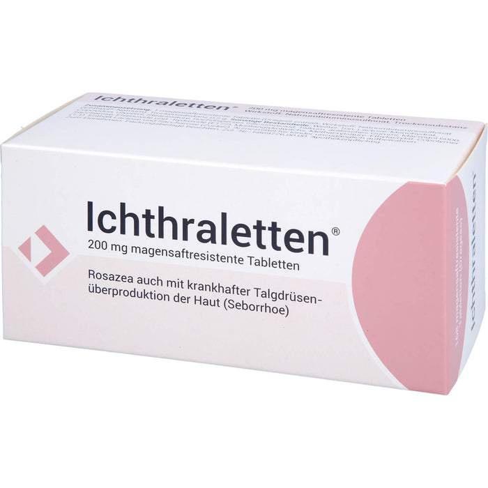 Ichthraletten 200 mg Tabletten bei Rosazea, 168 St. Tabletten