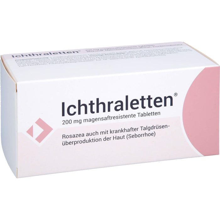 Ichthraletten 200 mg Tabletten bei Rosazea, 168 St. Tabletten