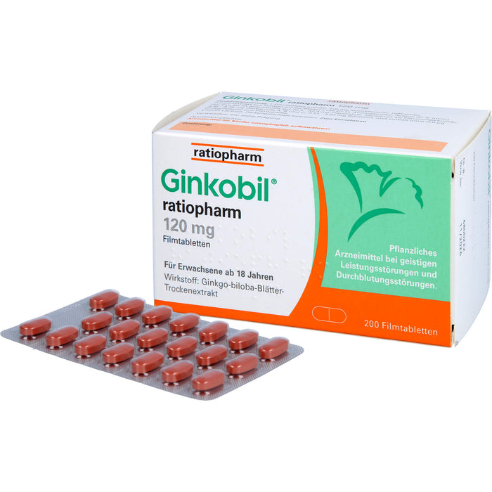 Ginkobil® ratiopharm 120 mg Filmtabletten, 200 St FTA