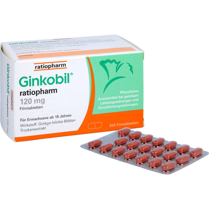 Ginkobil® ratiopharm 120 mg Filmtabletten, 200 St FTA