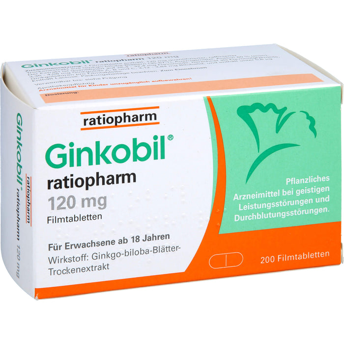 Ginkobil® ratiopharm 120 mg Filmtabletten, 200 St FTA