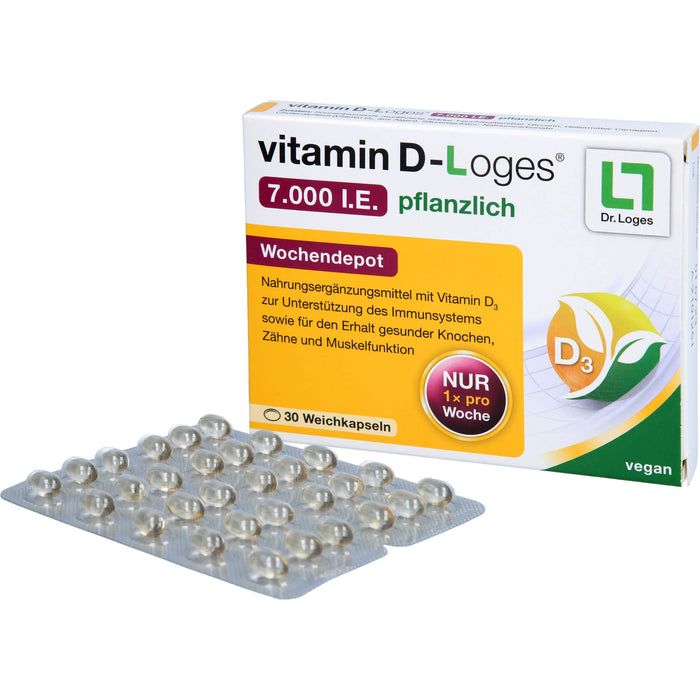 vitamin D-Loges 7.000 I.E. pflanzlich Weichkapseln, 30 St., 30 pc Capsules