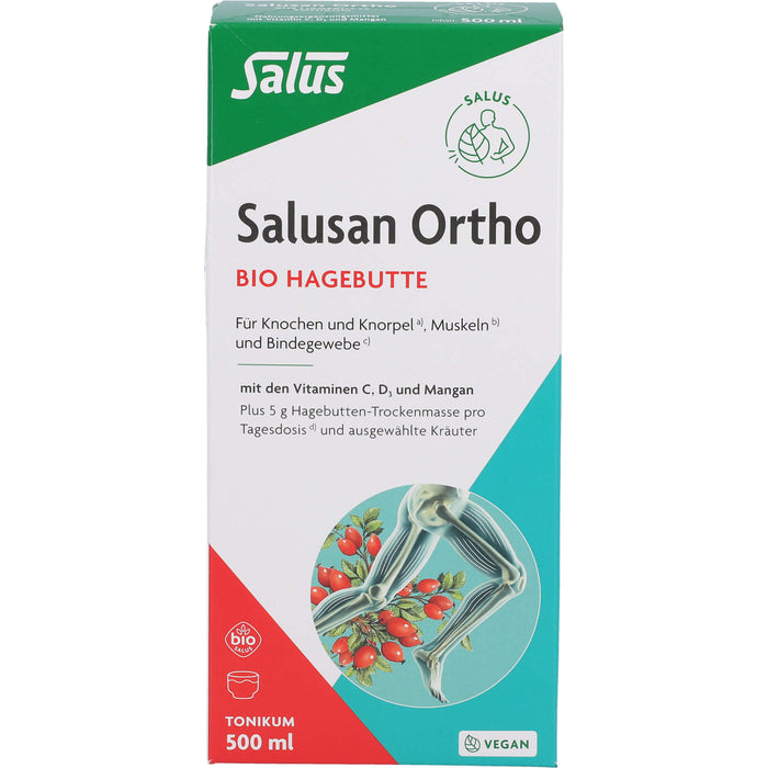 Salus Salusan Ortho Bio-Hagebutten-Tonikum für Knochen, Knorpel, Muskeln und Bindegewebe, 500 ml Lösung