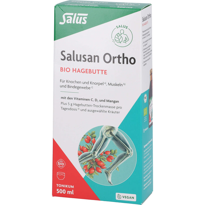 Salus Salusan Ortho Bio-Hagebutten-Tonikum für Knochen, Knorpel, Muskeln und Bindegewebe, 500 ml Solution