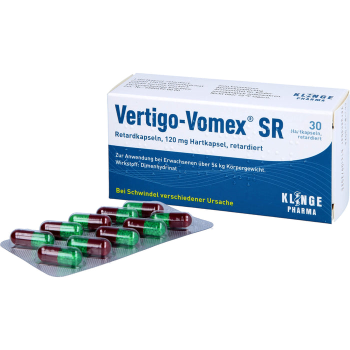 Vertigo-Vomex SR Retardkapseln 120 mg bei Schwindel, 30 pcs. Capsules