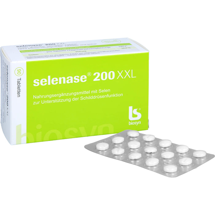 Selenase 200 XXL Tabletten zur Unterstützung der Schilddrüsenfunktion, 90 pc Tablettes