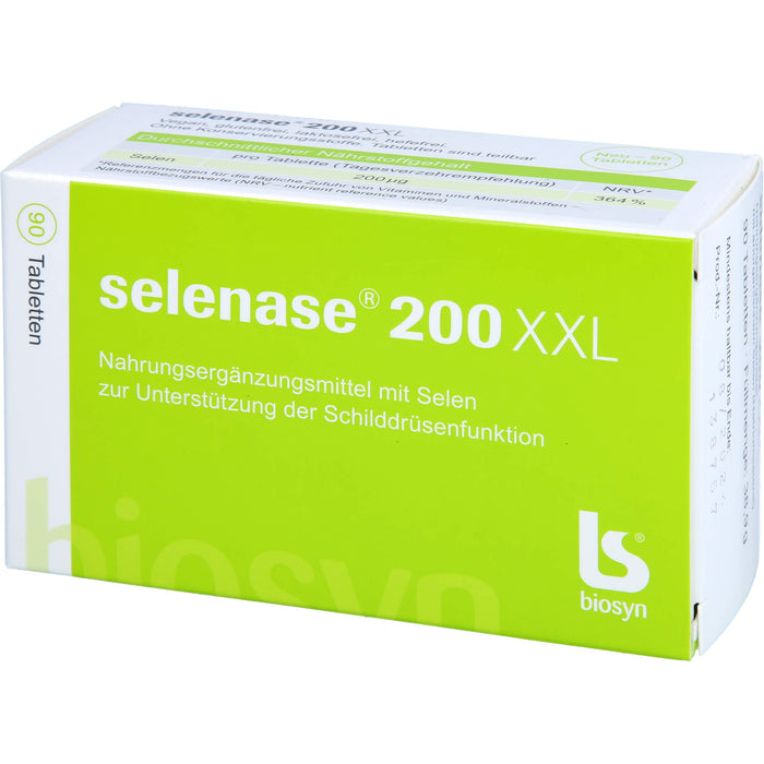 Selenase 200 XXL Tabletten zur Unterstützung der Schilddrüsenfunktion, 90 pc Tablettes