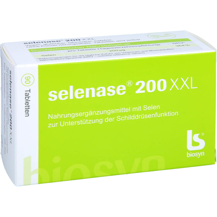 Selenase 200 XXL Tabletten zur Unterstützung der Schilddrüsenfunktion, 90 pc Tablettes