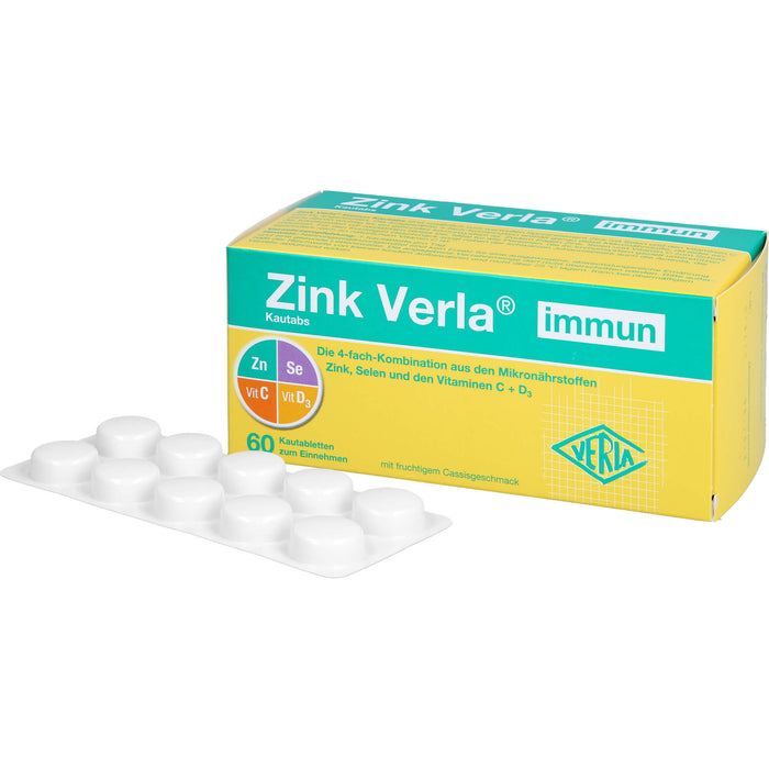 VERLA Zink immun Kautabletten, 60 pc Tablettes