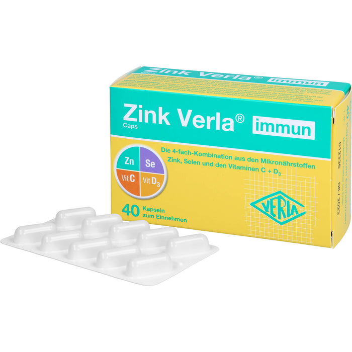 VERLA Zink immun Caps Kapseln, 40 pc Capsules