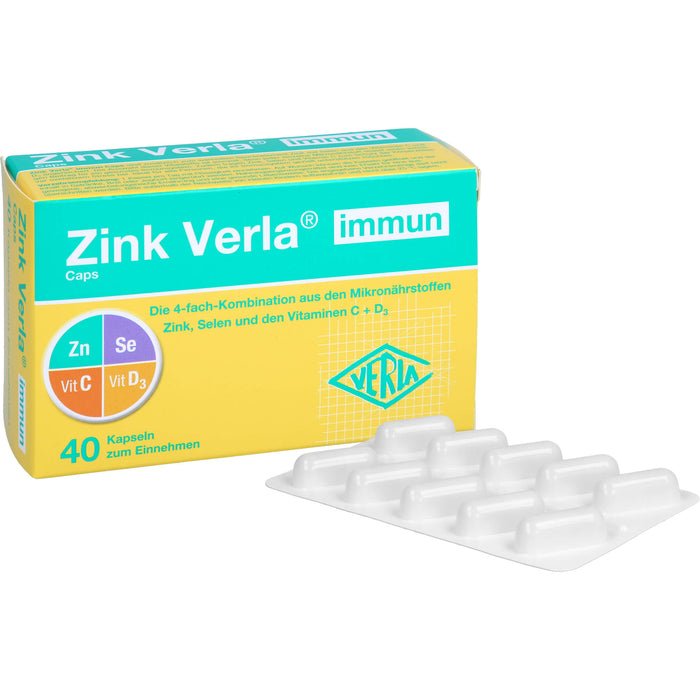 VERLA Zink immun Caps Kapseln, 40 pc Capsules