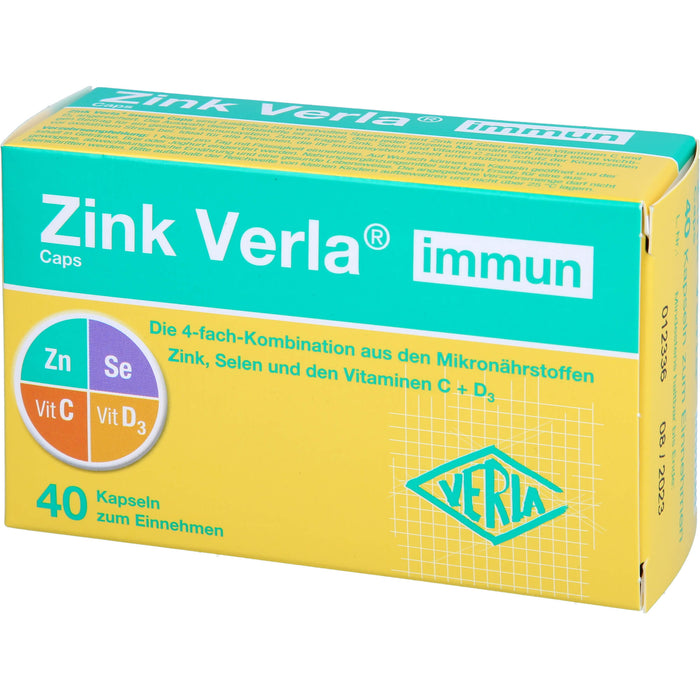 VERLA Zink immun Caps Kapseln, 40 pc Capsules