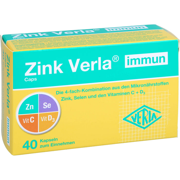 VERLA Zink immun Caps Kapseln, 40 pc Capsules