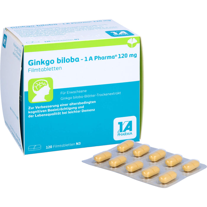 Ginkgo biloba - 1 A Pharma® 120 mg Filmtabletten, 120 St FTA