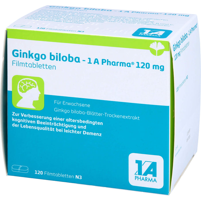 Ginkgo biloba - 1 A Pharma® 120 mg Filmtabletten, 120 St FTA