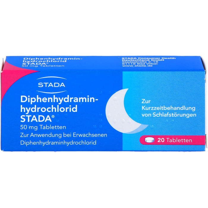 STADA Diphenhydraminhydrochlorid 50 mg Tabletten bei Schlafstörungen, 20 St. Tabletten