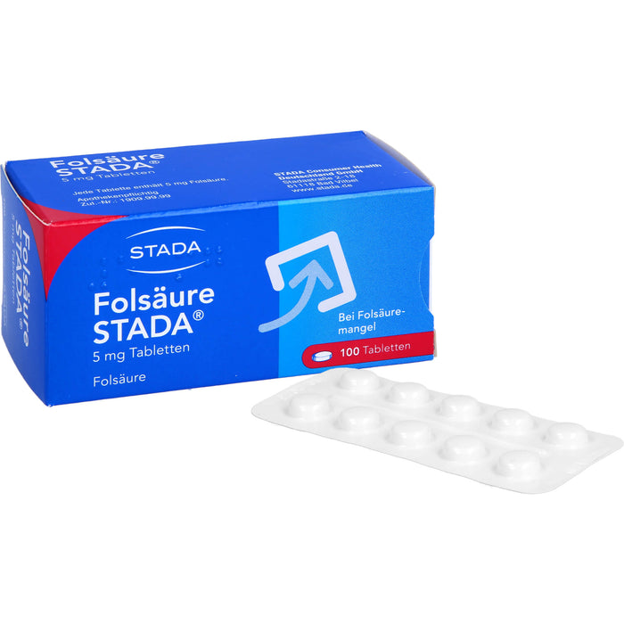 STADA Folsäure 5 mg Tabletten bei Folsäuremangel, 100 pc Tablettes