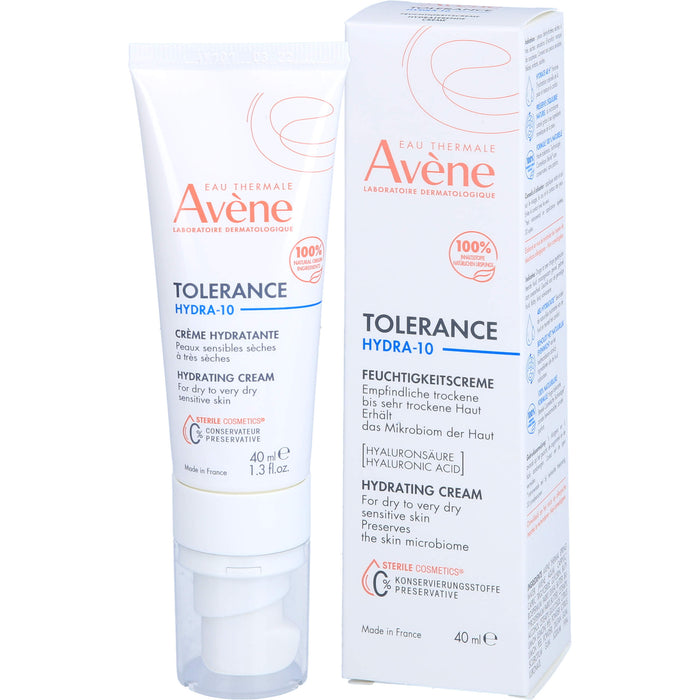 Avène Tolerance Hydra-10 Feuchtigkeitscreme für empfindliche, trockene bis sehr trockene Haut, 40 ml Cream