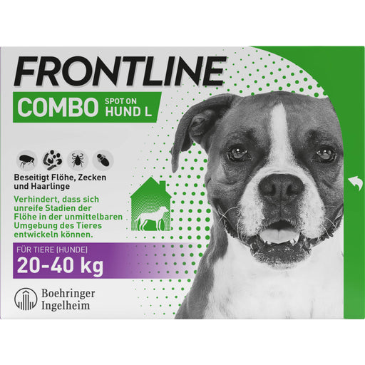 FRONTLINE COMBO Lösung Spot on gegen Flöhe und Zecken Hund L 20-40 kg, 3 St. Einzeldosispipetten