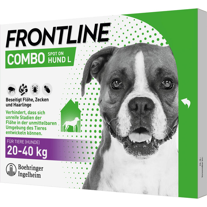 FRONTLINE COMBO Lösung Spot on gegen Flöhe und Zecken Hund L 20-40 kg, 3 pc Pipettes à dose unique