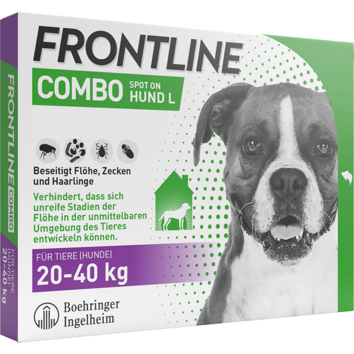 FRONTLINE COMBO Lösung Spot on gegen Flöhe und Zecken Hund L 20-40 kg, 3 pc Pipettes à dose unique