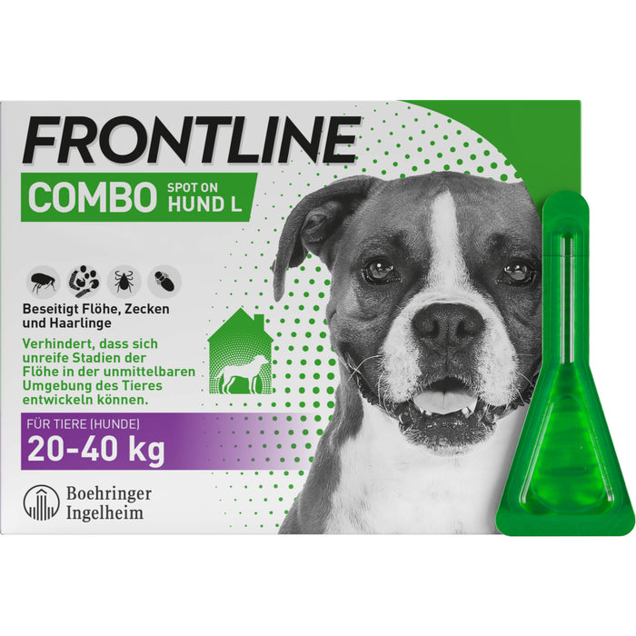 FRONTLINE COMBO Lösung Spot on gegen Flöhe und Zecken Hund L 20-40 kg, 3 pc Pipettes à dose unique