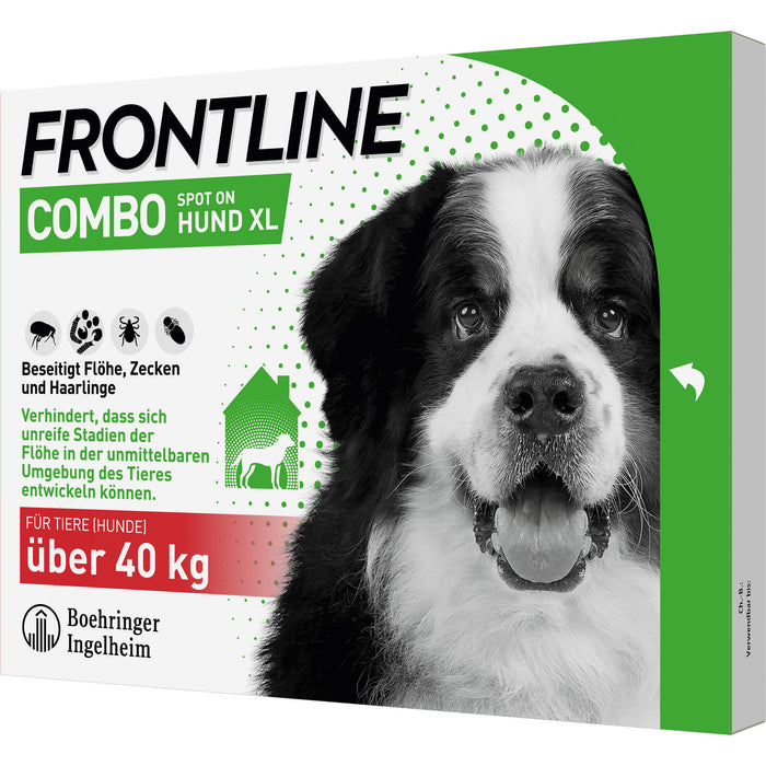 FRONTLINE COMBO Spot on gegen Flöhe und Zecken Hund XL über 40 kg, 3 pcs. Ampoules