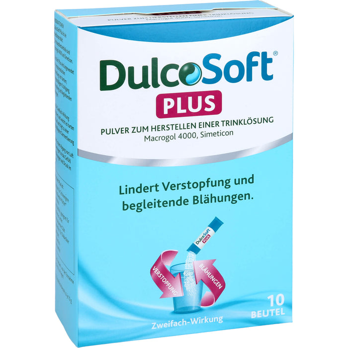 DulcoSoft Plus Pulver lindert Verstopfung und begleitende Blähungen, 10 pc Poudre