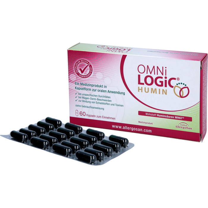 OMNI LOGIC Humin Kapseln bei Magen-Darm-Beschwerden, 60 pcs. Capsules
