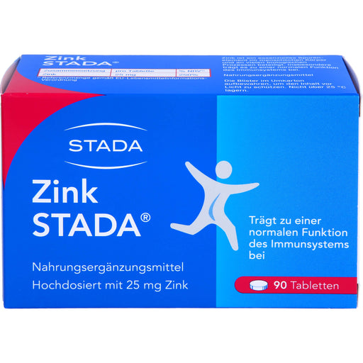 STADA Zink 25 mg Tabletten für eine normale Funktion des Immunsystems, 90 St. Tabletten