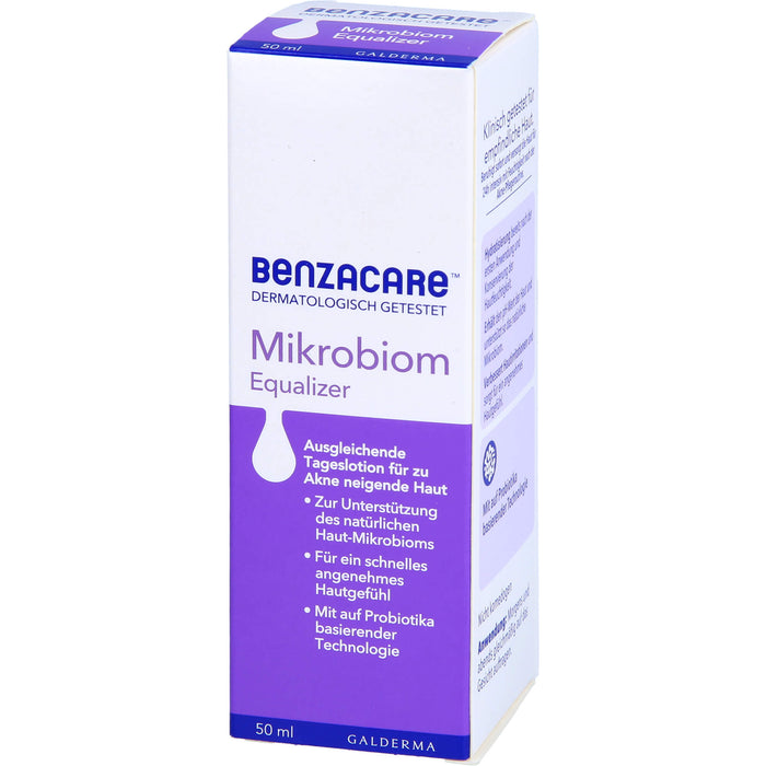 BENZACARE Mikrobiom Equalizer Tageslotion für zu Akne neigende Haut, 50 ml Lotion