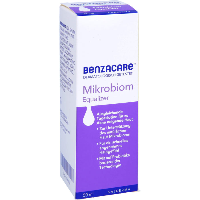 BENZACARE Mikrobiom Equalizer Tageslotion für zu Akne neigende Haut, 50 ml Lotion