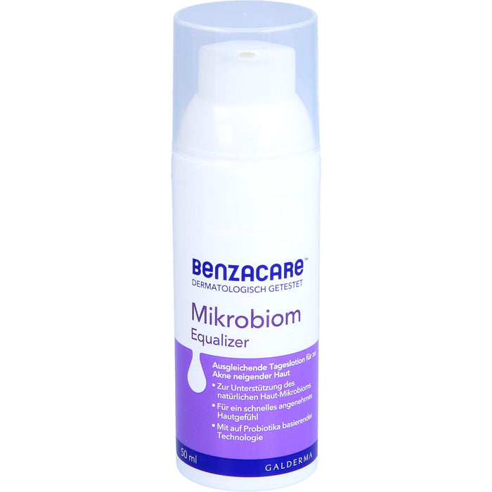 BENZACARE Mikrobiom Equalizer Tageslotion für zu Akne neigende Haut, 50 ml Lotion