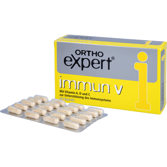 Orthoexpert Immun V Kapseln mit Vitamin A, D und C zur Unterstützung des Immunsystems, 60 St. Kapseln