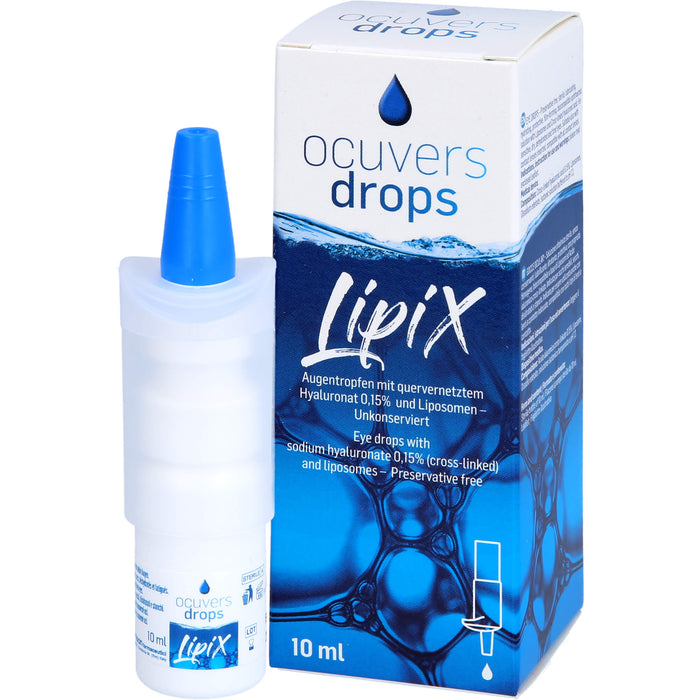 Ocuvers drops LipiX Augentropfen für empfindliche, trockene, dehydrierte und müde Augen, 10 ml Tropfen